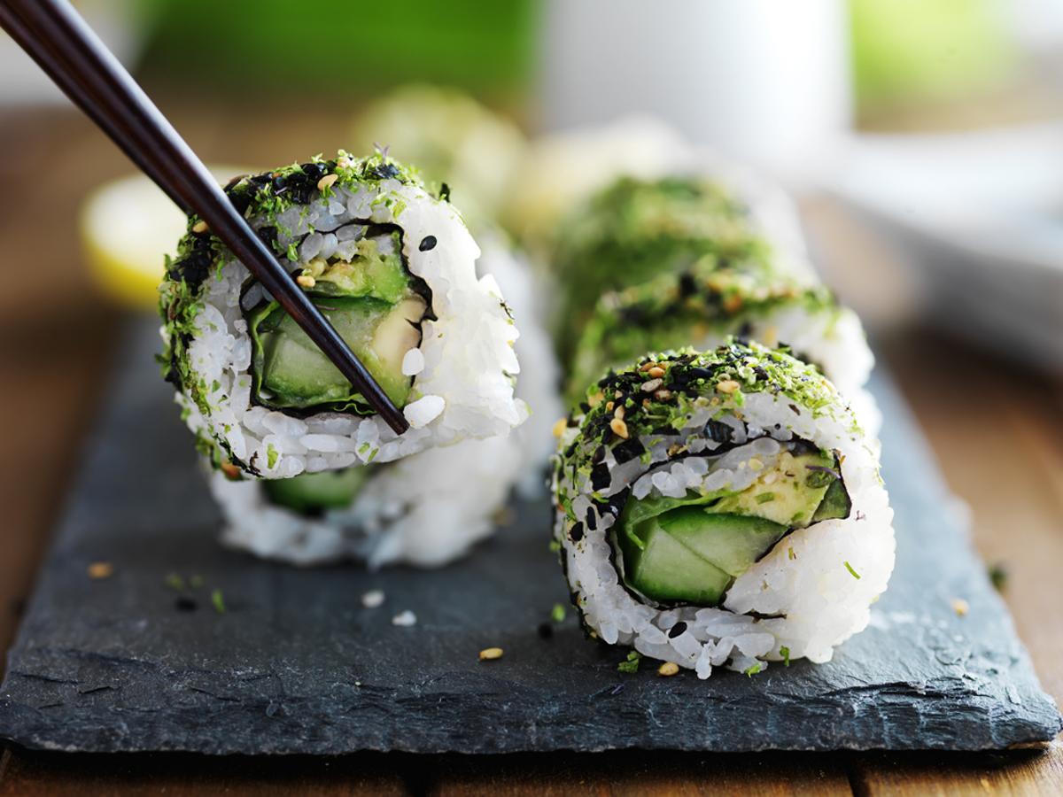 'Sushi' de vegetales.