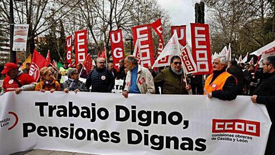 Manifestación por las pensiones celebrada en Zamora.