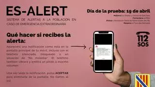 Si recibes este mensaje en tu móvil no te asustes, es una prueba de alertas masivas de emergencias