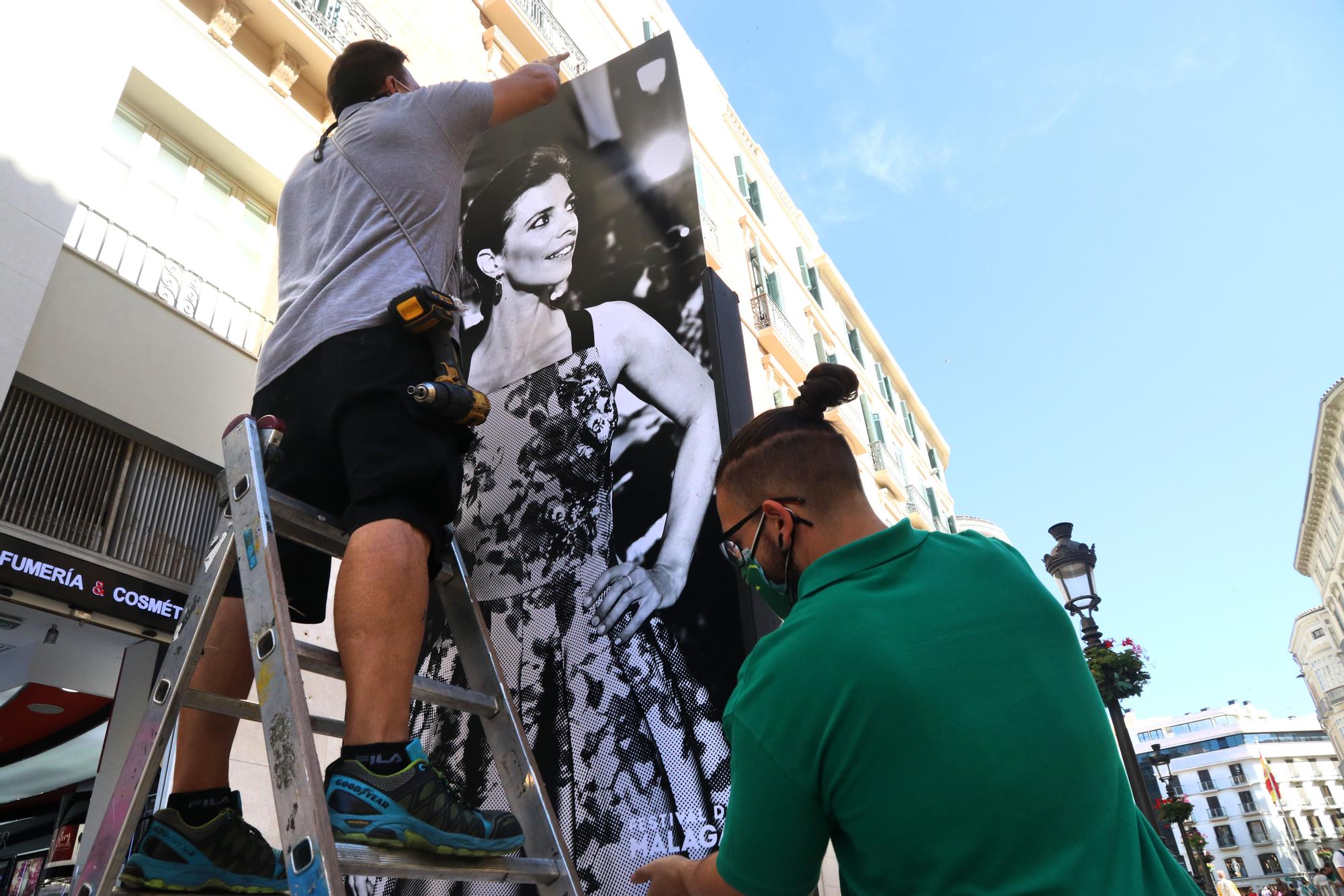 Preparativos de la inauguración del Festival de Cine de Málaga 2021