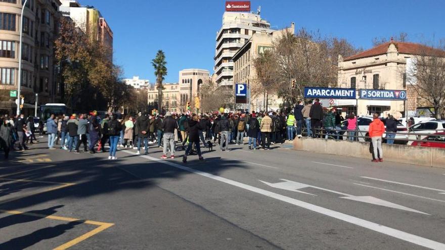 Todas las imágenes de la protesta de los restauradores en Palma