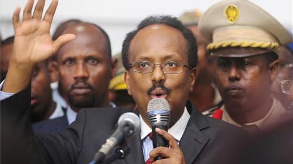 El presidente Farmajo tras ser elegido en 2017.