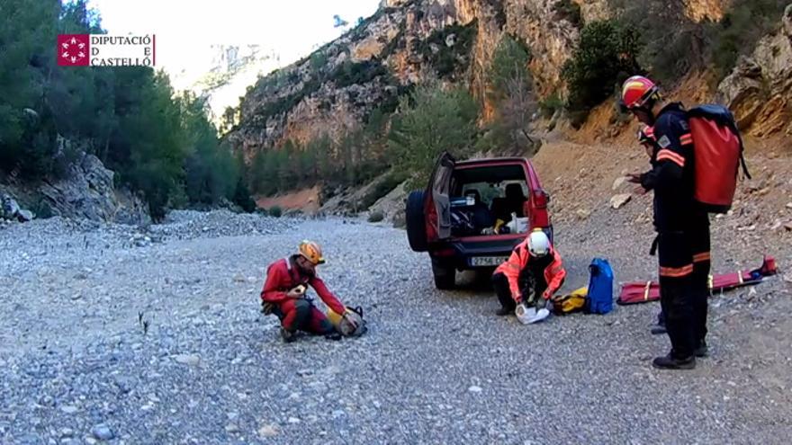 Rescate a un montañero en Ludiente