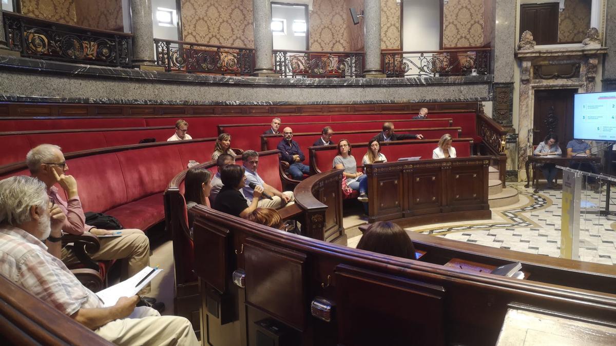 Un momento del Consell Municipal de Turisme, desarrollado en el hemiciclo del Ayuntamiento.