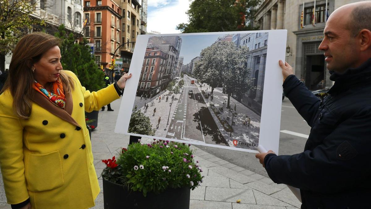 La alcaldesa Natalia Chueca, este martes