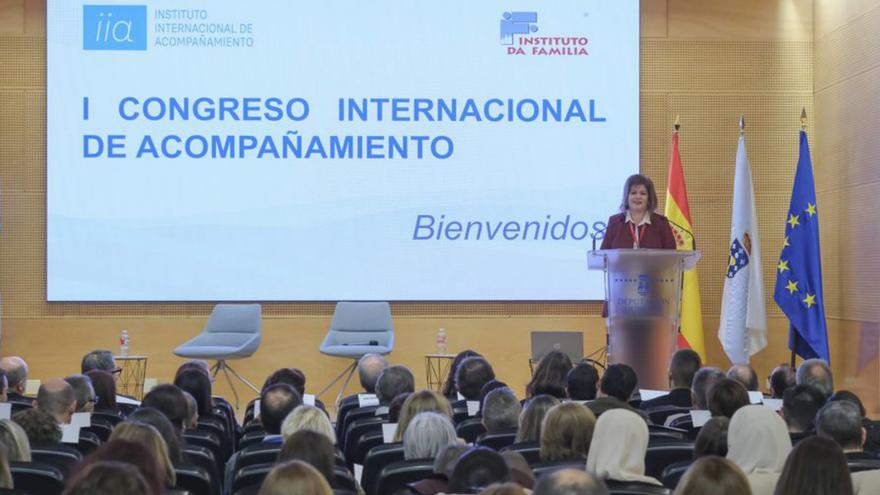 Isabel de Aguiar, en la apertura del congreso. |  Roi Cruz