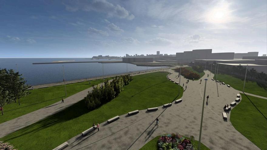 Así será el futuro paseo de Naval Gijón, con dos itinerarios peatonales: &quot;El Natahoyo volverá a mirar al mar&quot;