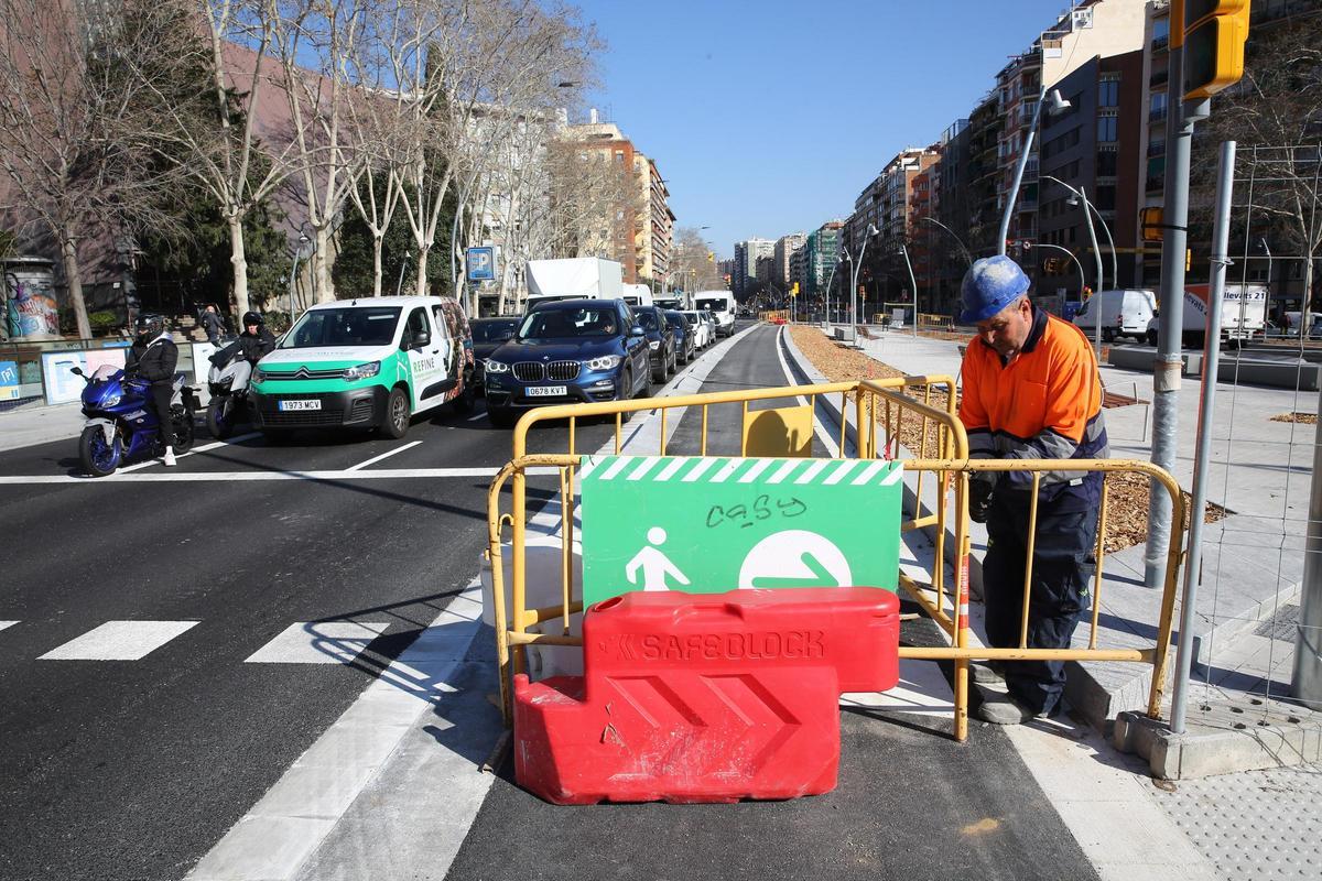 El nuevo tramo de Meridiana pacificada, a punto de estreno y sin verde