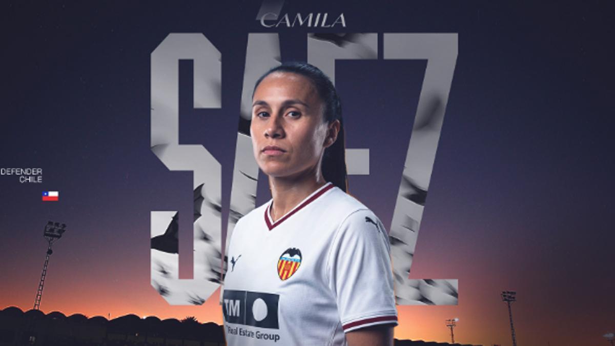 Gol de Camila Sáez, nueva jugadora del Valencia CF, con el Bristol