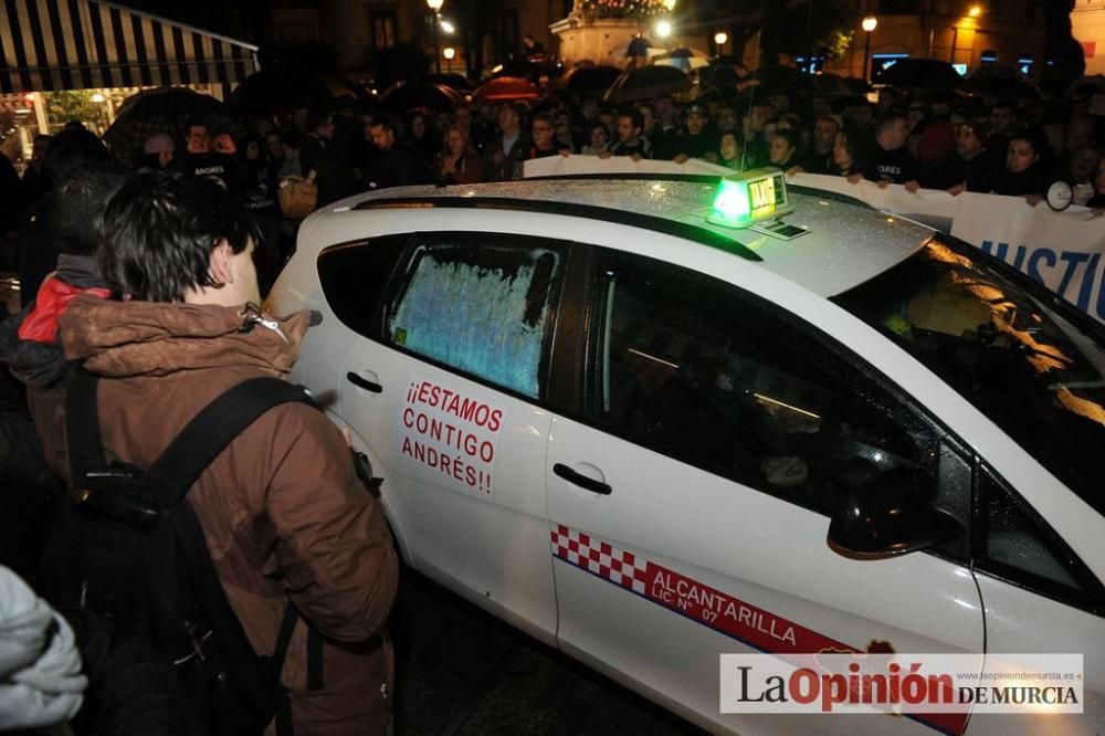 Protesta por la agresión a Andrés Martínez