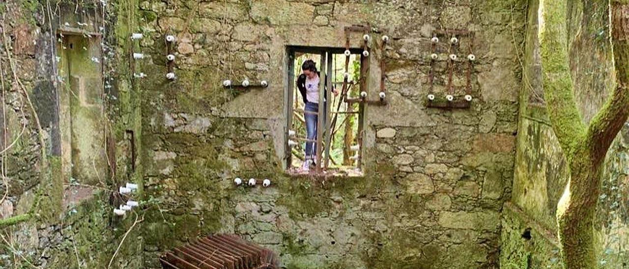 La maleza se ceba con las ruinas de fábricas en aldeas de A Estrada, Silleda o Lalín.