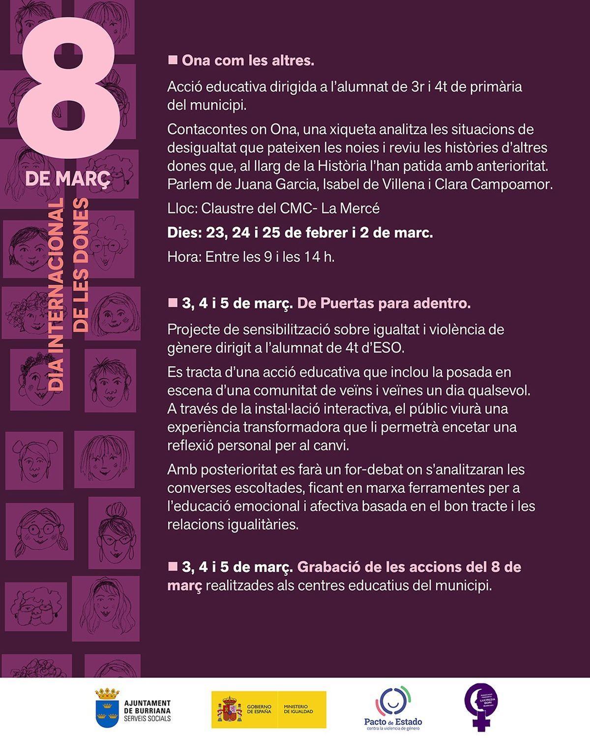 Las actividades de la programación del (M en Burriana.