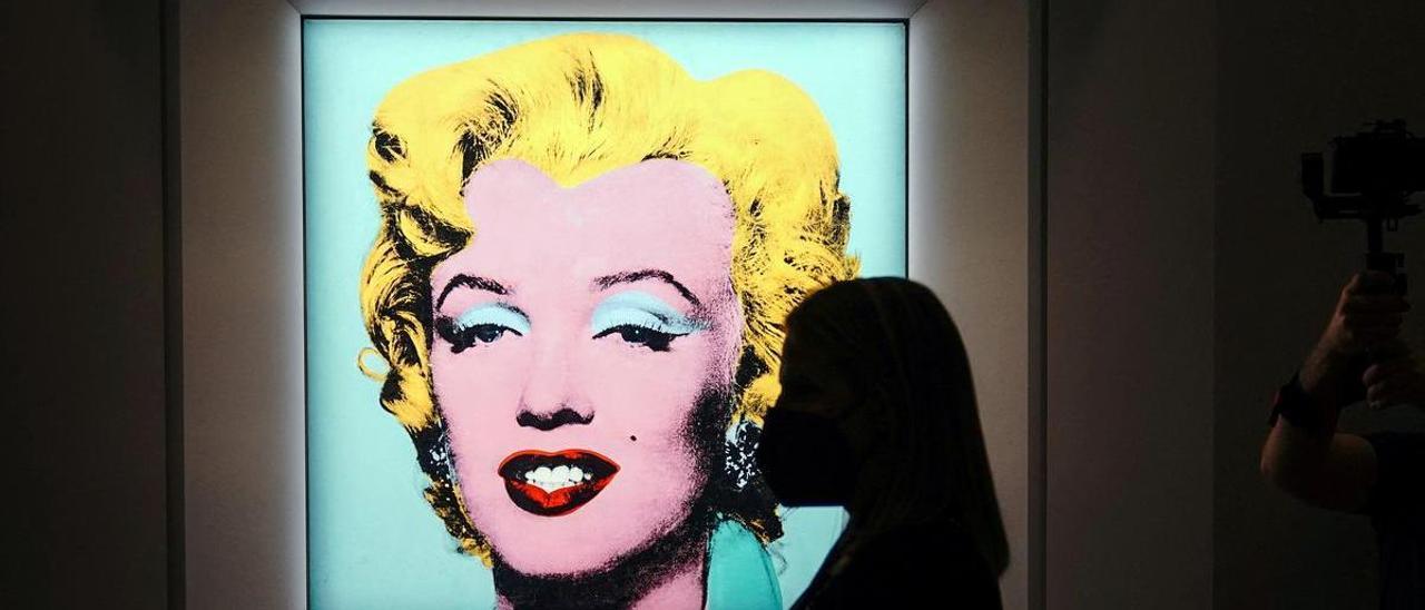 La obra de Andy Warhol ‘Shot Sage Blue Marilyn’.