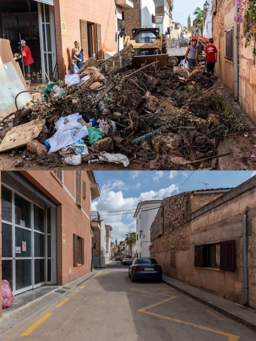 Sant Llorenç des Cardassar tras las inundaciones y seis meses después