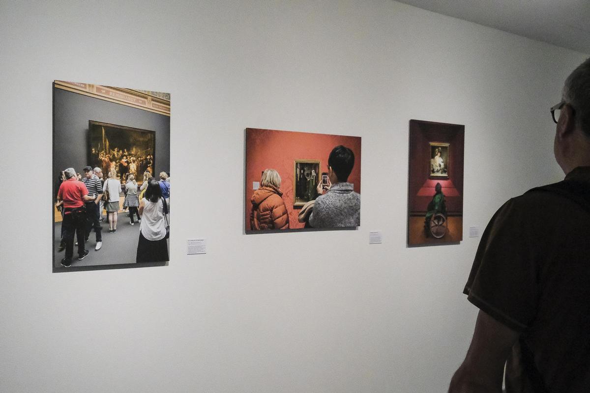 Algunas de las obras expuestas en la galería de Mapfre Canarias, en Vegueta.