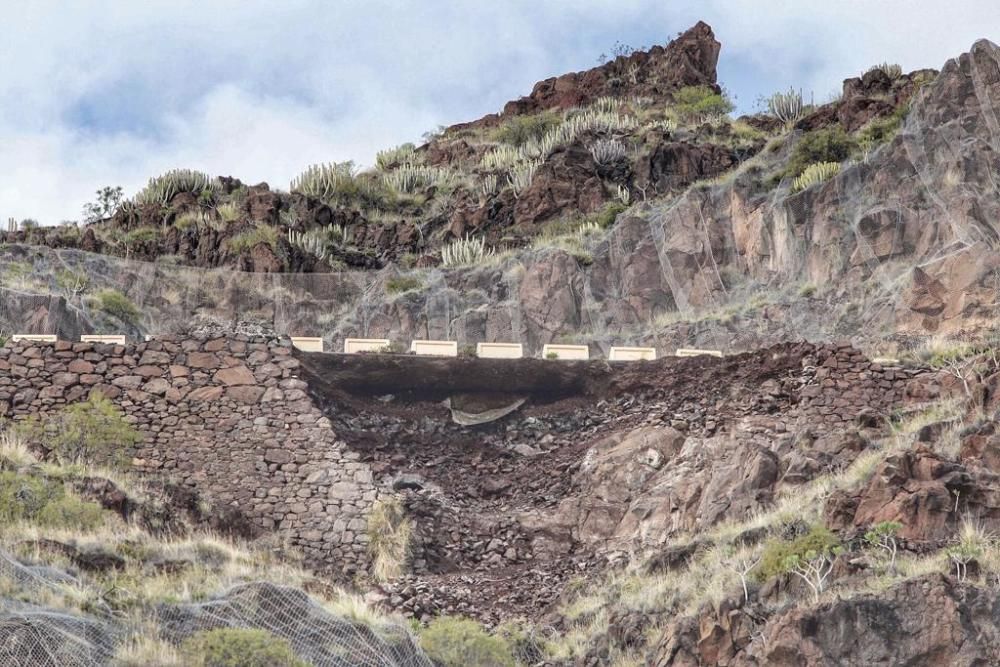 Desprendimientos en Anaga por el temporal