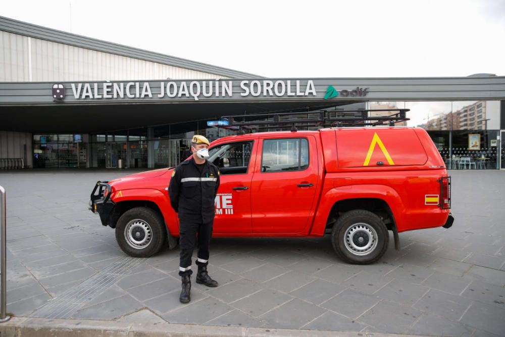 La UME se despliega en València por el coronavirus