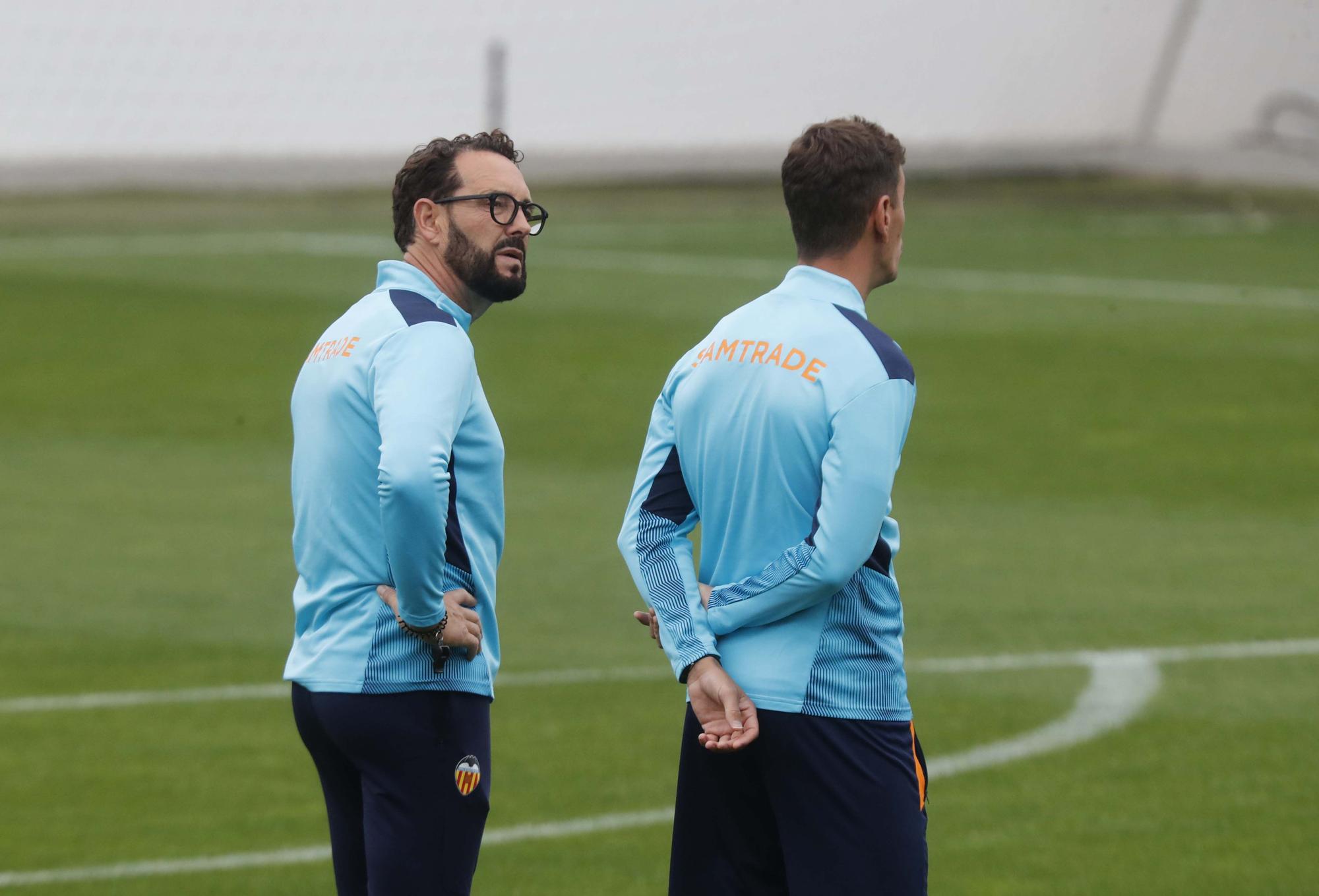 Entrenamiento del Valencia antes del encuentro frente al Mallorca