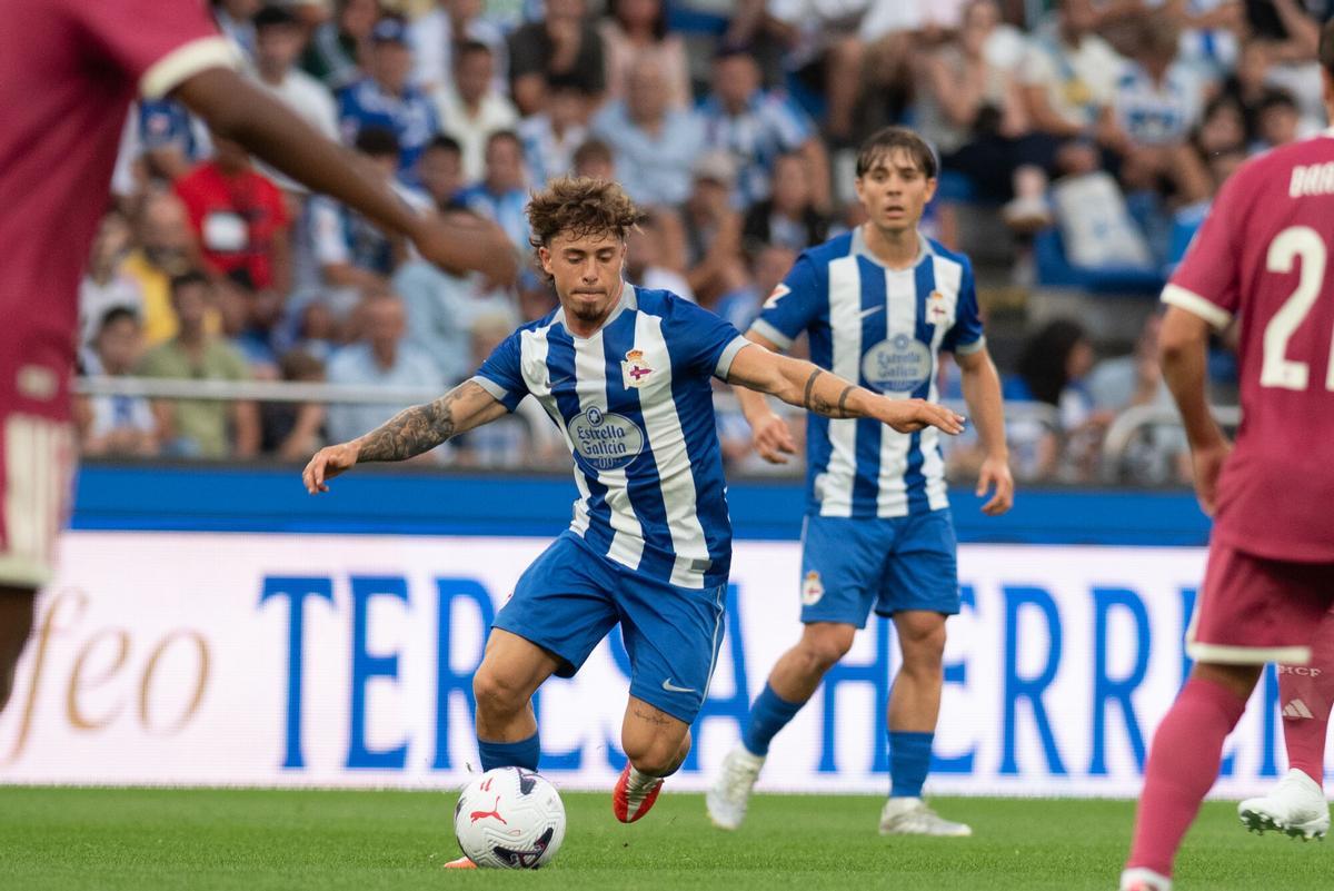 Mario Soriano en el partido ante el Real Madrid del Teresa Herrera