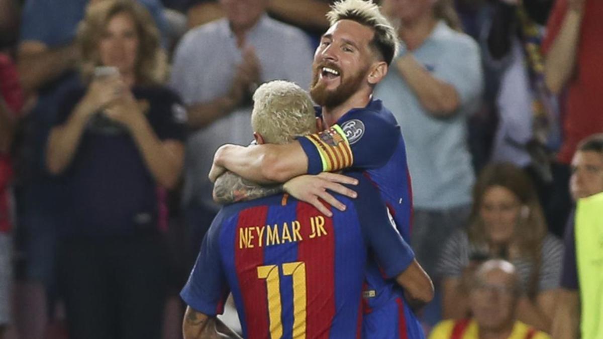Messi fue la estrella del partido y Neymar, su mejor escudero