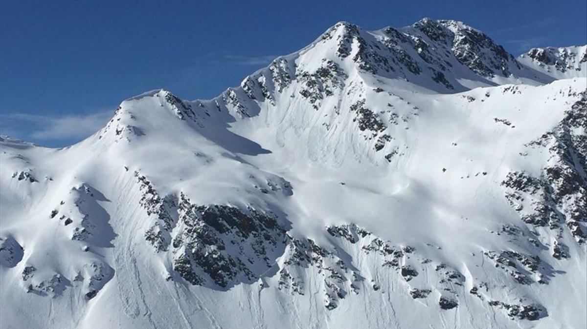 Un alud fuera pistas hace dos semanas en Vallnord, sin causar daños.