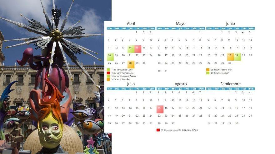 Calendario laboral de Alicante 2022: estos son los festivos y puentes de este año