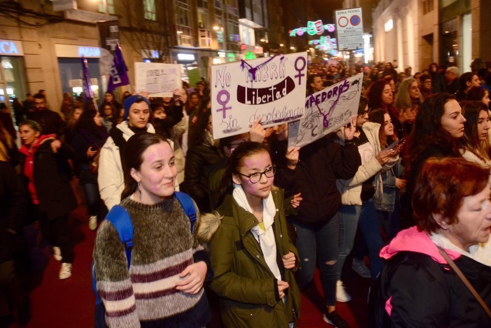 El 8-M en Pontevedra, en imágenes