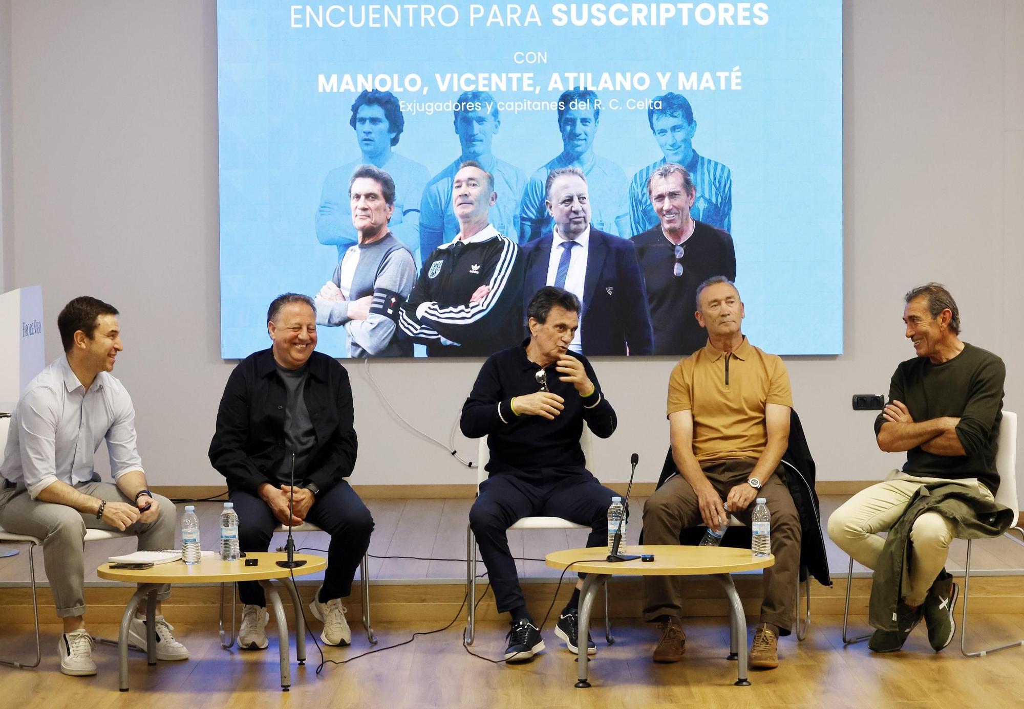 Encuentro de exjugadores y capitanes del Celta con suscriptores de FARO