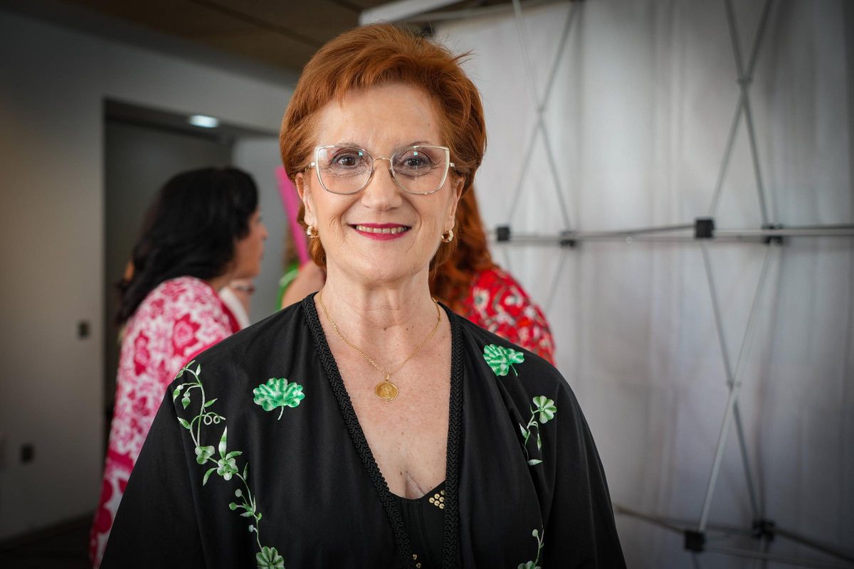 Mari Rodríguez, una de las participantes en el desfile de la AECC de Badajoz.