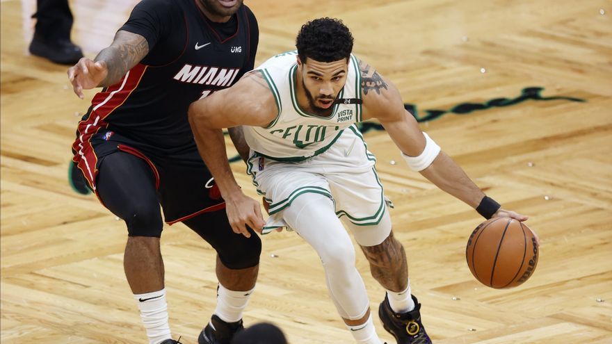 Tatum, en el encuentro ante los Heat.