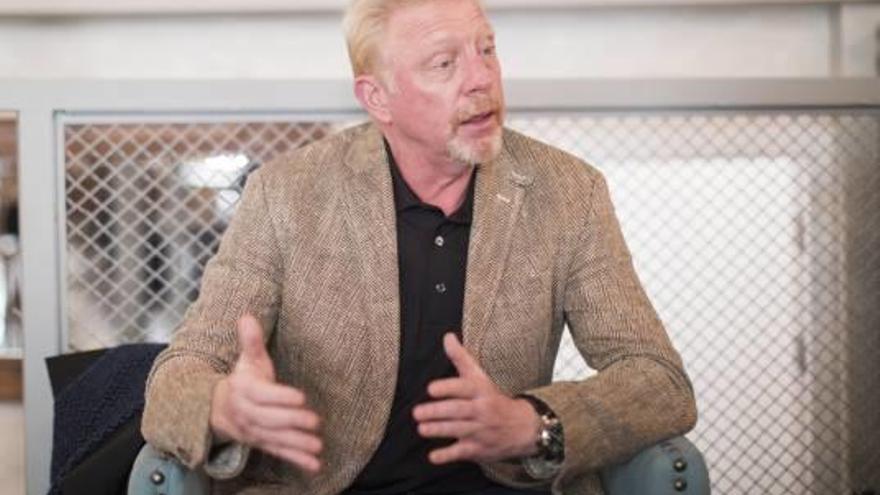 Boris Becker en una entrevista con Levante-EMV.