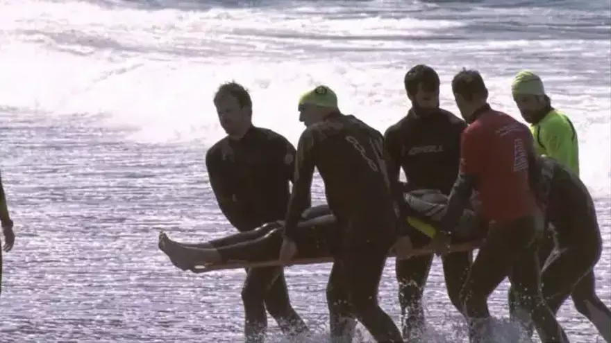 Rescate de una persona del mar