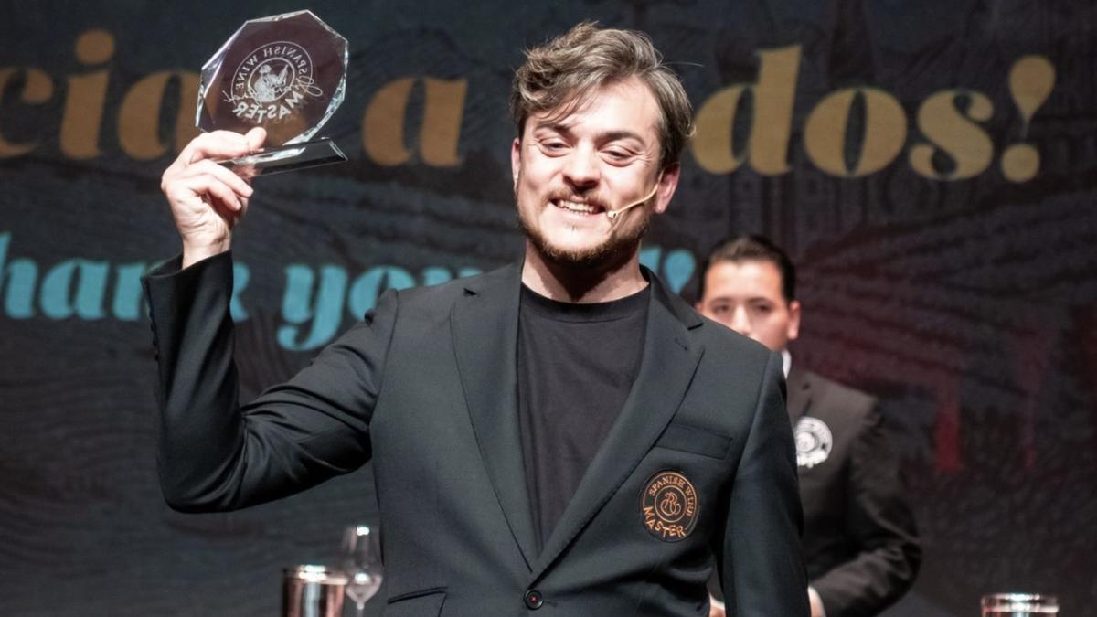 Ruffoni, celebrando su triunfo en el Spanish Wine Master.