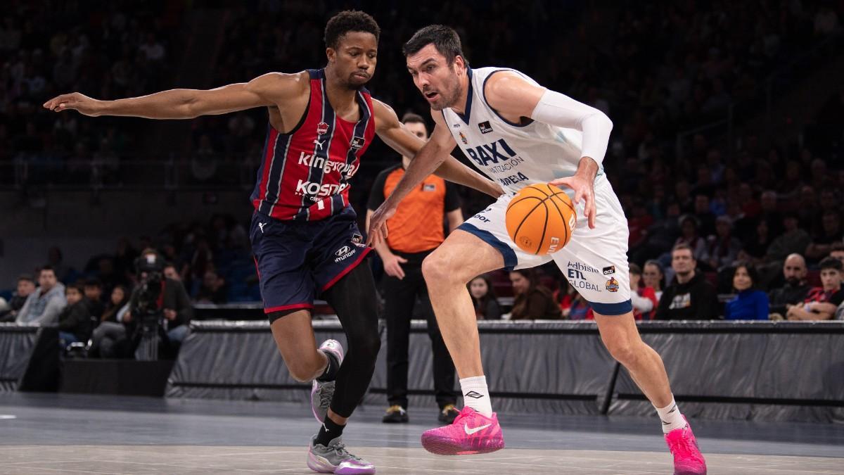 Pierre Oriola, en un partido de Liga Endesa ante Kosner Baskonia