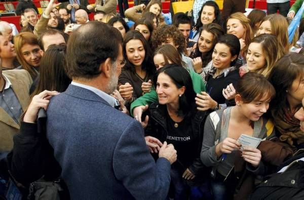 Las imágenes del mitin de la coalición PP-PAR en Zaragoza