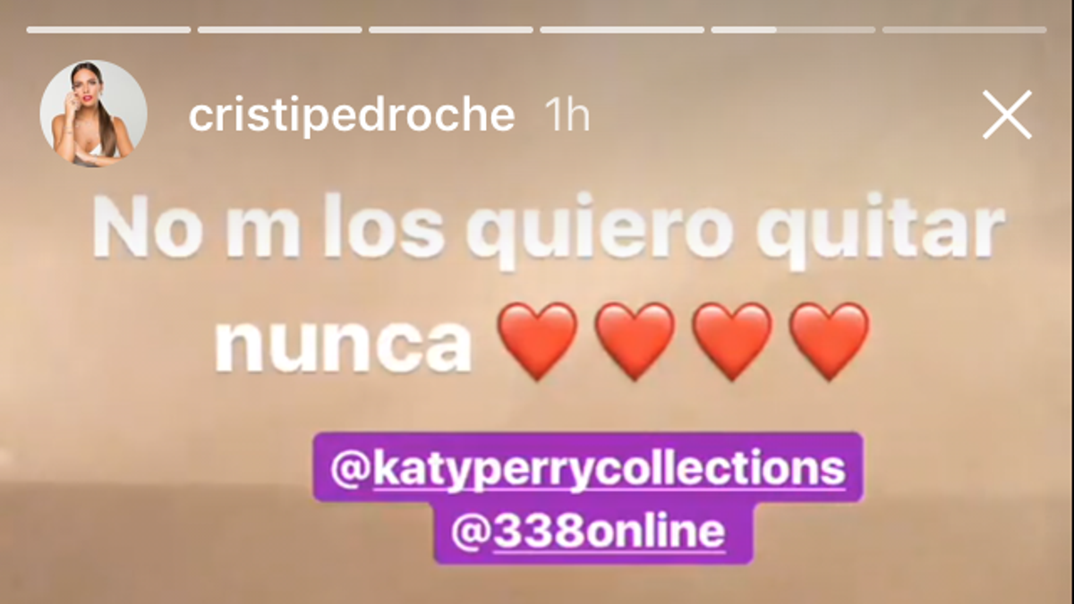 Cristina Pedroche con zapatos de Katy Perry