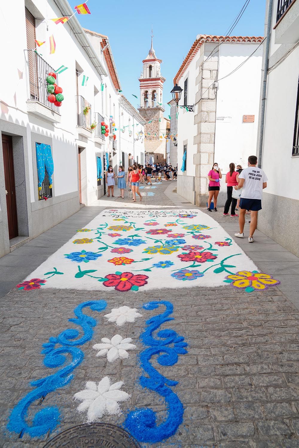 Alfombras para San Roque en Dos Torres