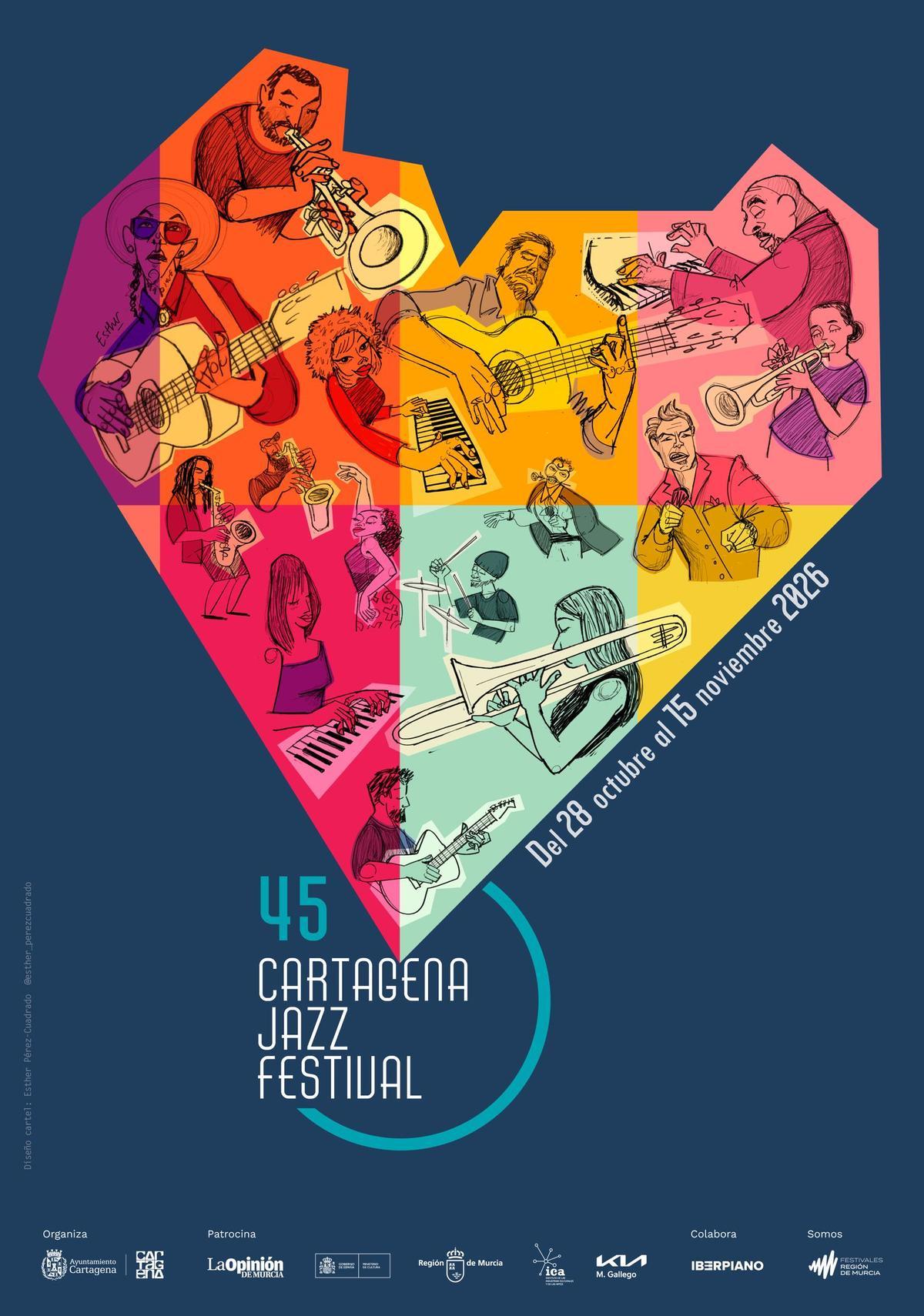 Cartel de la 45ª edición del Cartagena Jazz Festival.