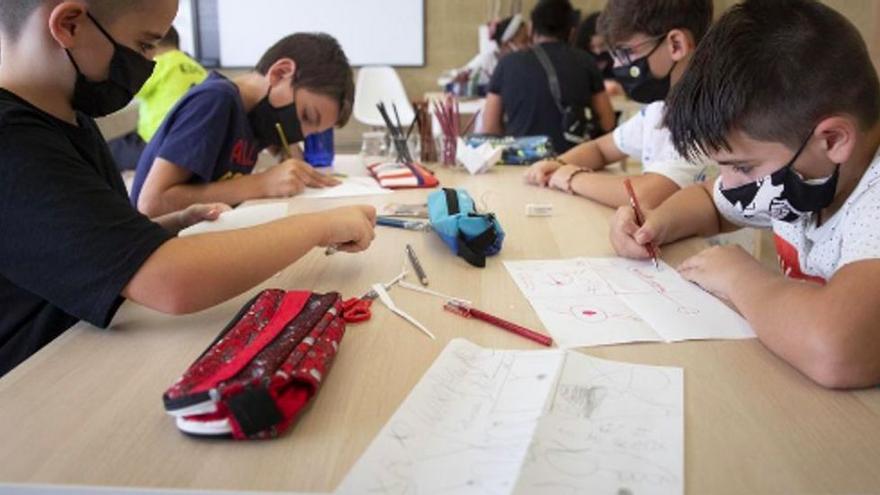 Escolares en el aula el pasado curso.