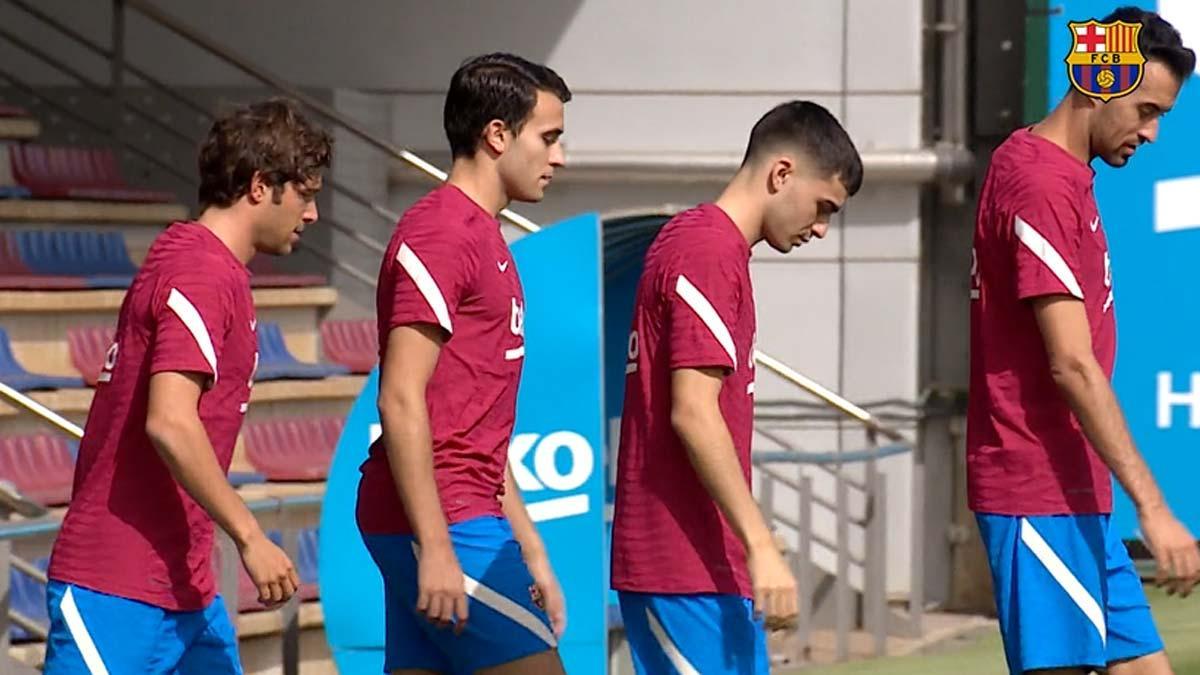 El FC Barcelona se ejercita ya con Eric Garcia y Pedri