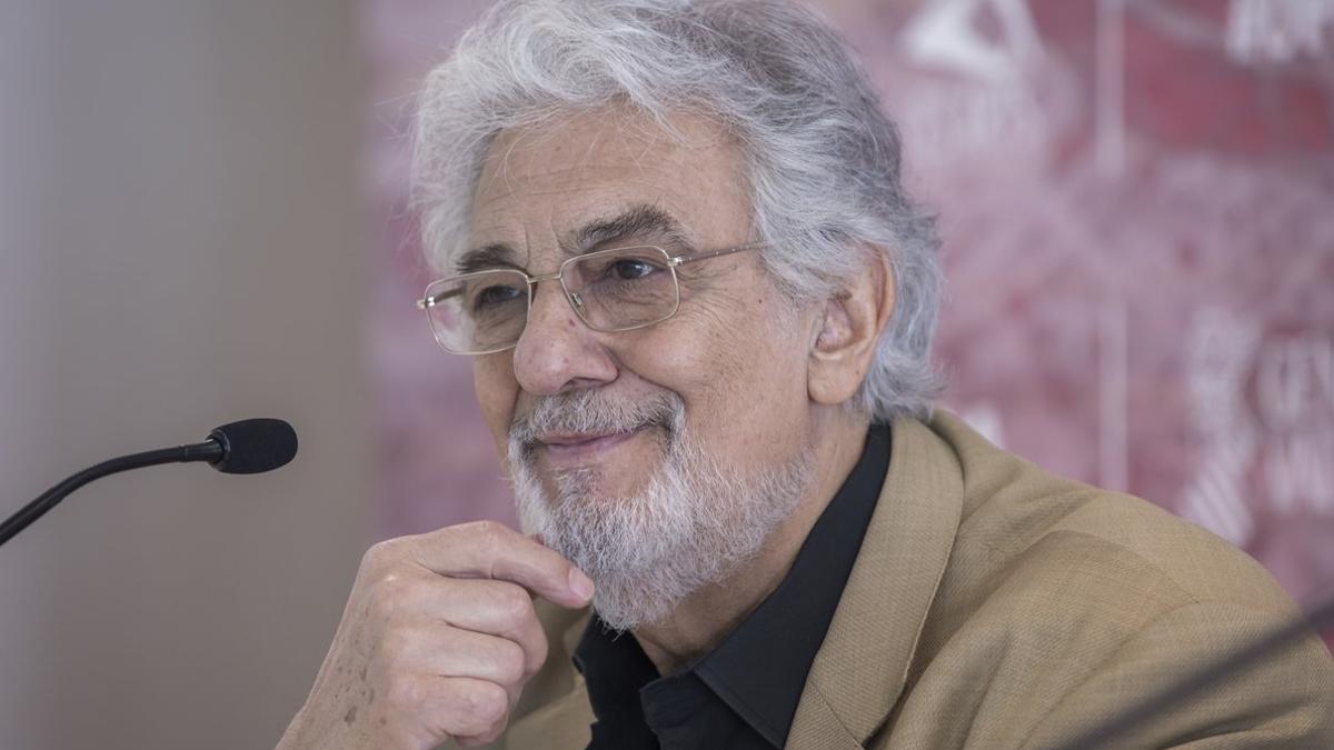 El tenor Plácido Domingo, en el Palau de les Arts de Valencia.