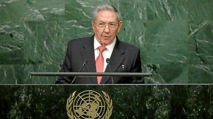 El president de Cuba, Raúl Castro, durant la seva intervenció ahir a les Nacions Unides