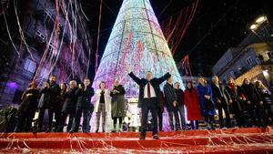 Abel Caballero, en la inauguración de la iluminación de Navidad en Vigo.