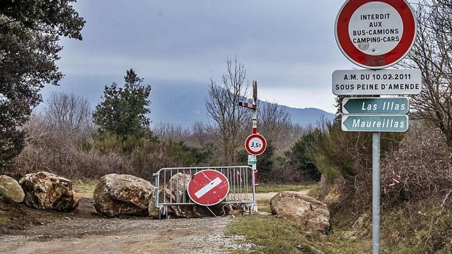 El tancament del coll de Manrella, fa unes setmanes.