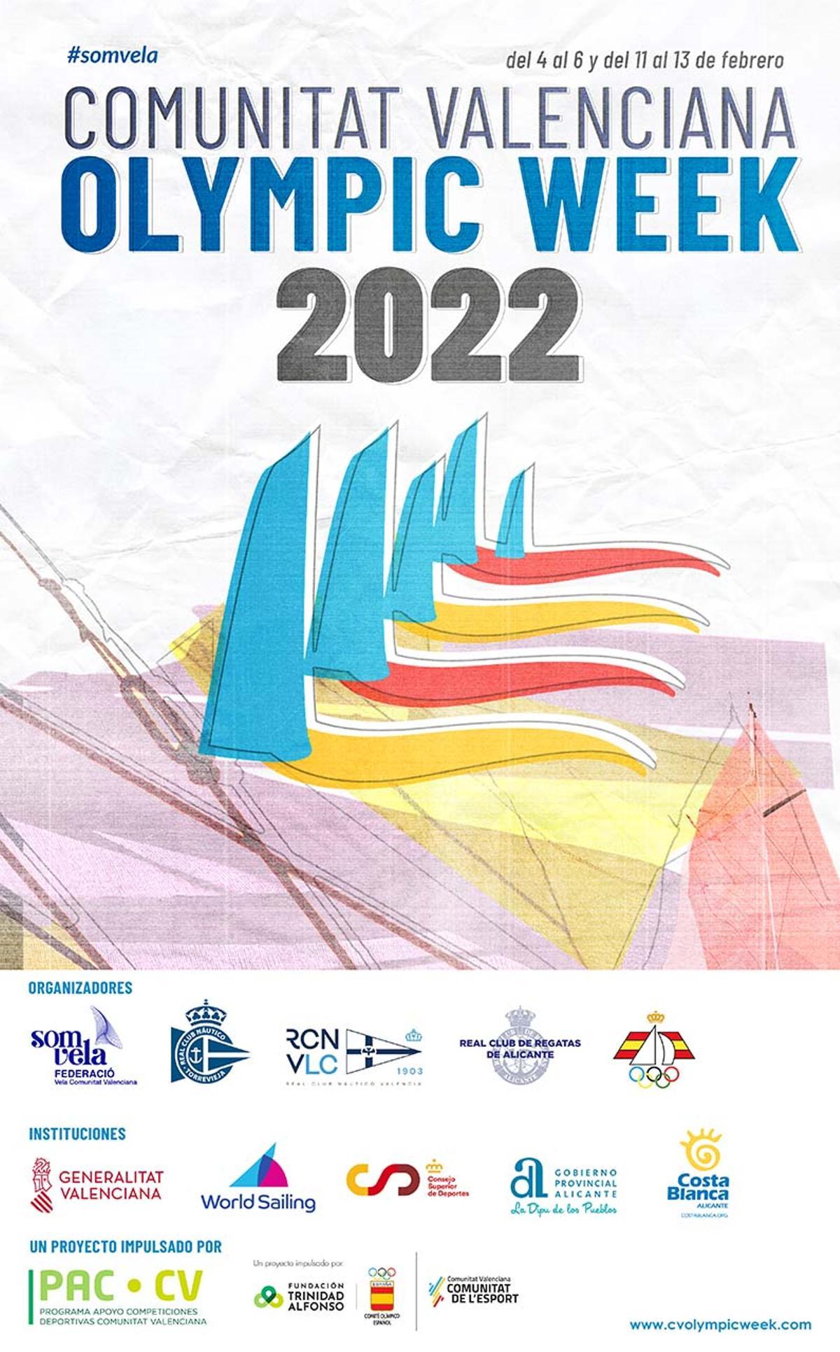 Cartel de la la VII Comunitat Valenciana Olympic Week.