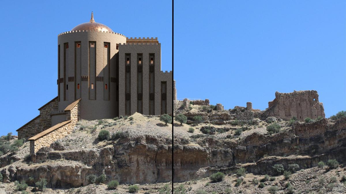 Antes y después del Palacio Qal’eh Dokhtar, en Irán