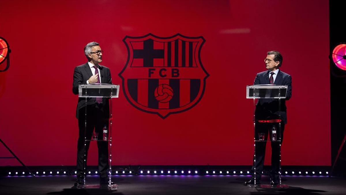 Font y Freixa durante el debate en Barça TV