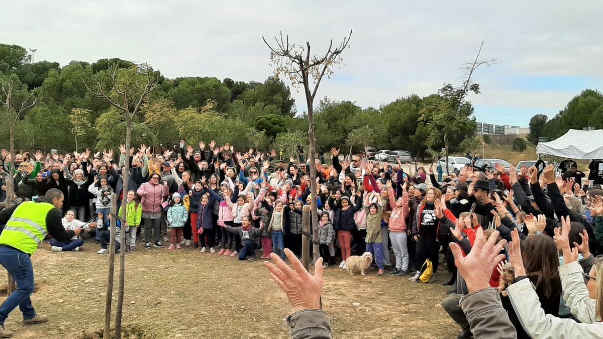 Participación masiva a la plantación de semillas en el paraje de Les Moles de Paterna,