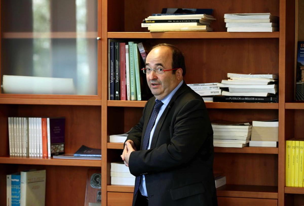 Miguel Iceta, durant l’entrevista amb l’agència Efe. Miguel Iceta, durant l’entrevista amb l’agència Efe.