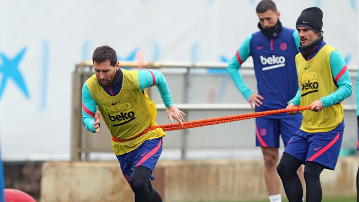 Así ha sido el entrenamiento del Barça antes de recibir al Cádiz